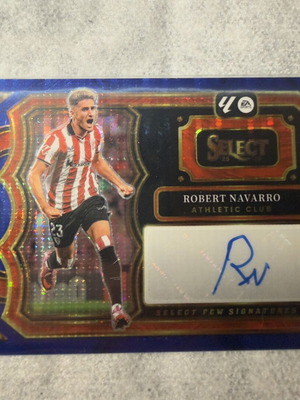 Robert Navarro Auto Select Few Signatures Blue Prizm 2025-26 Panini Select La Liga Athletic Bilbao card