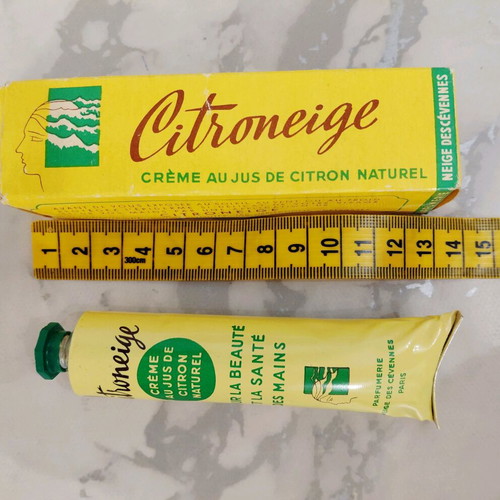Vintage Citroneige women's cream packaging used, 1960s