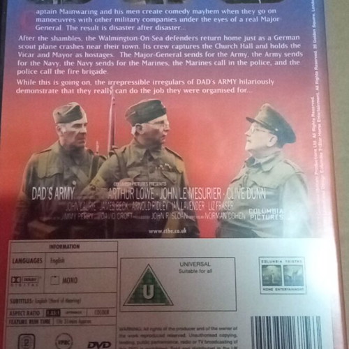 Dad's Army The Movie DVD като нов, екшън приключение, субтитри