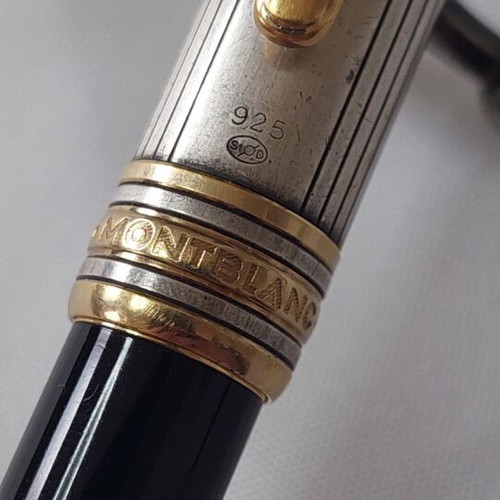 Montblanc Meisterstuck Solitaire Doue pen used, silver 925 black