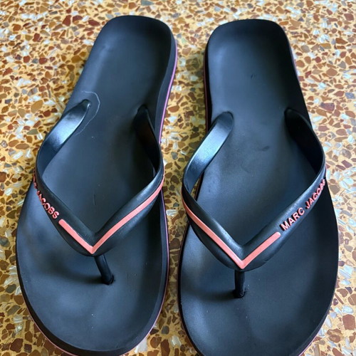 Marc Jacobs men's flip flops used, size 44, black multicolor