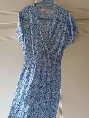 Conos long dress for tall women like new, white and blue