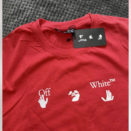 Off White T-shirt large new, red
