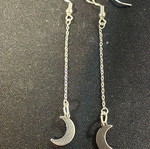Moon earrings new, handmade, silver