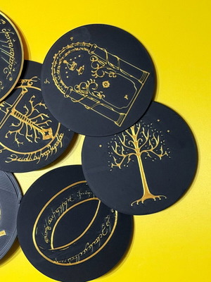 The Lord of the Rings 3D Printed Coaster Set new