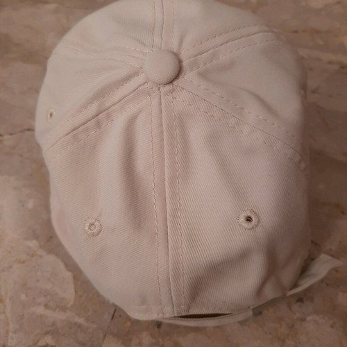 Women's hat "Oh my baby" like new, beige and orange