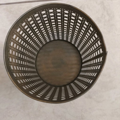 Metal black perforated tealight candle holder like new