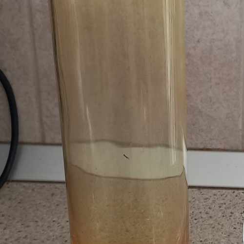 Krosno vase and used honey-colored vase-candleholder
