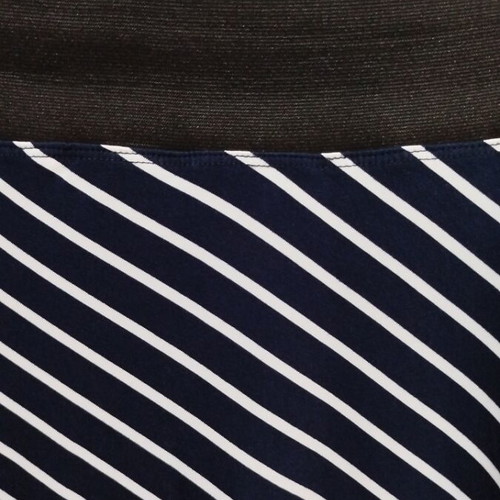 Striped maxi skirt like new, size M, navy blue and white