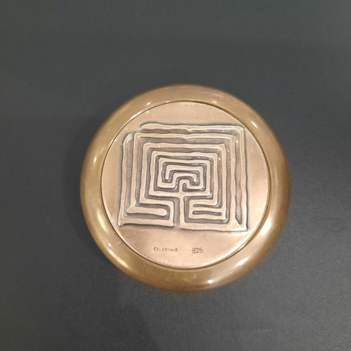 Ilias Lalaounis collectible press-papier used, brass and silver 925