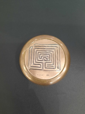 Ilias Lalaounis collectible press-papier used, brass and silver 925