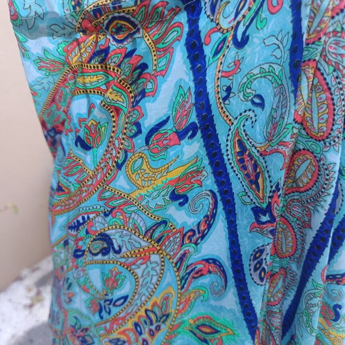 Boho long dress 100% silk backless new, one size