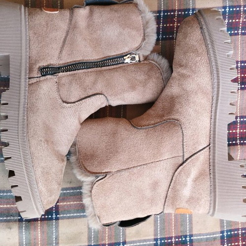 F&8 Fashion suede women's winter ankle boots, size 36.5