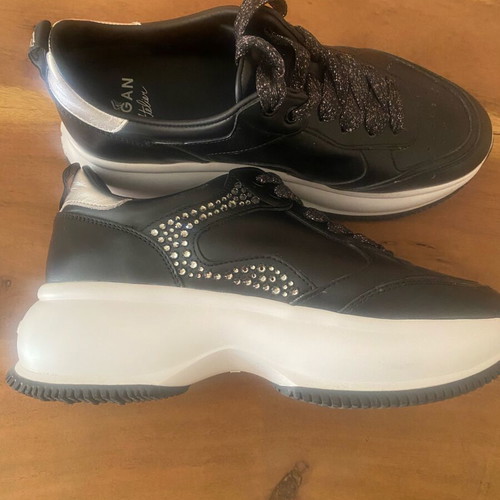 Hogan sneakers women's like new, size 38.5, black