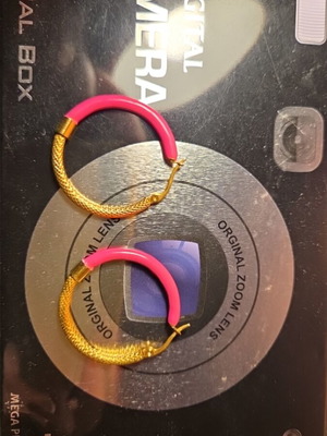 Earrings stainless steel, pink new