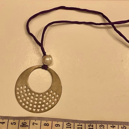 Necklace with silver pendant like new
