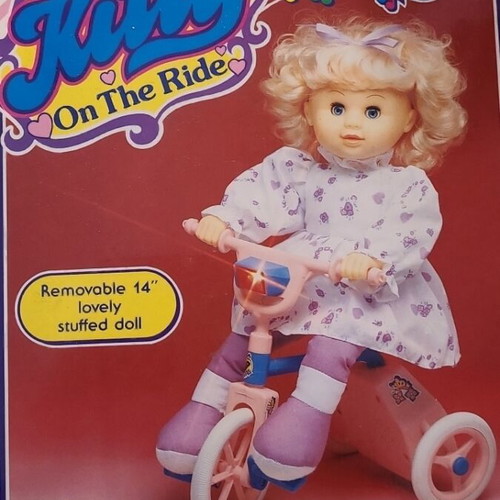Kitty On The Ride vintage doll with bicycle new