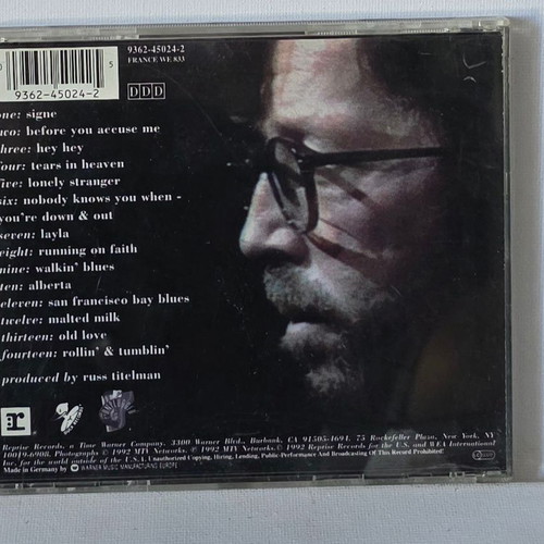 Eric Clapton Unplugged CD used, rock