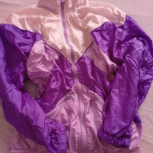 Vintage jacket like new, white and purple, size M