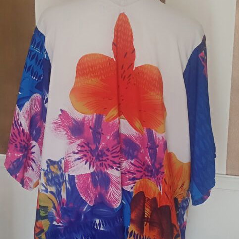River Island Kimono Kaftan, multicolor chiffon beach cover-up