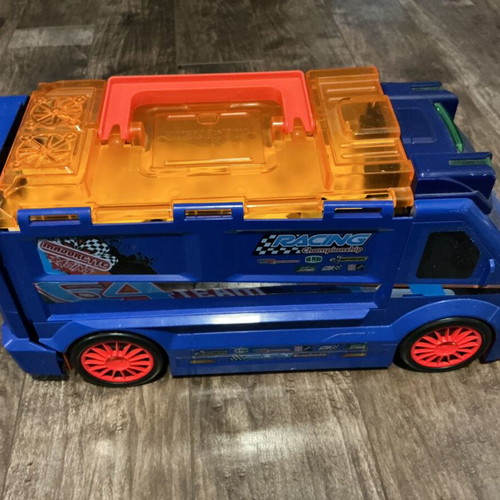 Dickie Toys fishing boat for sharks and Majorette truck used vehicles