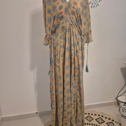 Boho silk jumpsuit used, one size