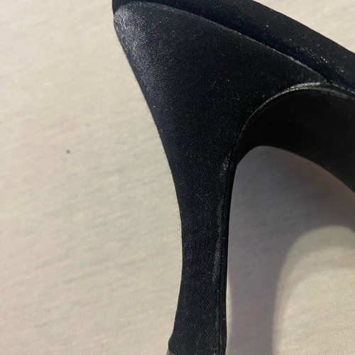 Glamour women's black mules with 8 cm high heel like new