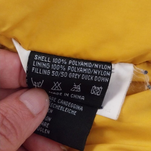 Salewa women's down jacket used, yellow, size M/L