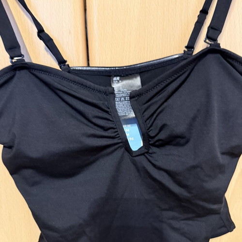 H&M One-Piece Swimsuit Black, New, Removable Straps, Size M