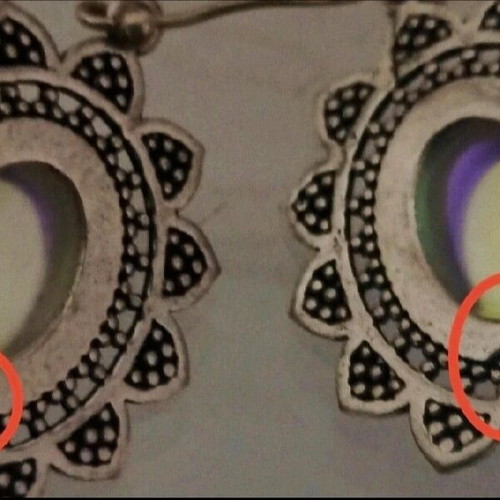 Handmade Large Dangle Earrings from Ioannina in 925 Sterling Silver with Moonstone new
