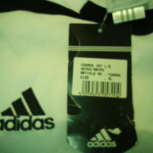 Adidas men's long-sleeve shirt new, black and white, XXL