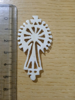 Ethiopian bone cross vintage used