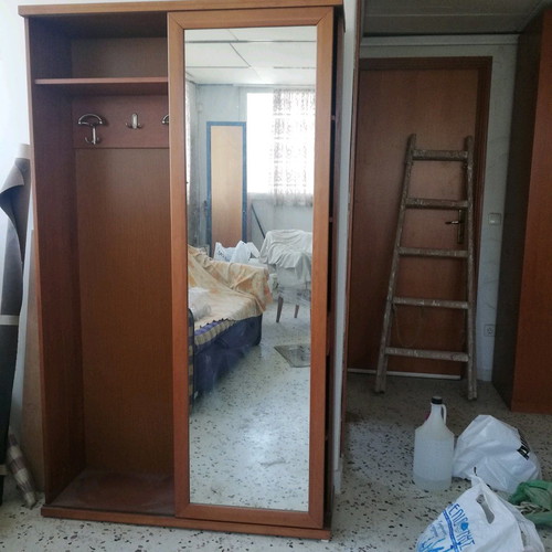 Wardrobe used with sliding door and mirror