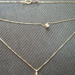 Gold cross and chain 14 carat like new, 46 cm length