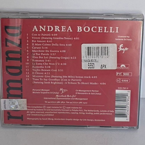 Andrea Bocelli Romanza CD used