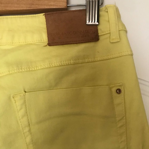 Zara Skinny Pants No 38 like new, pastel yellow