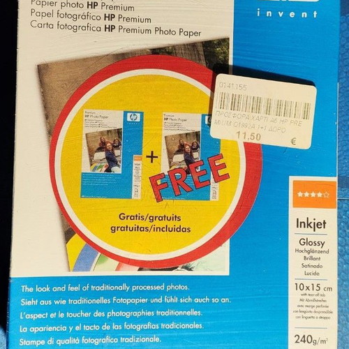 Hewlett Packard Premium Photo Paper 120 Sheets 10x15 @240gr/m2 sealed double pack