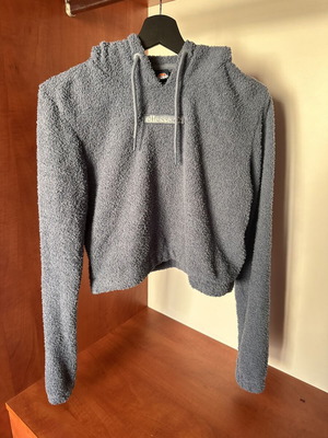 Ellesse Sherpa Cropped Pullover Hoodie μέγεθος M σαν καινούργιο, μπλε