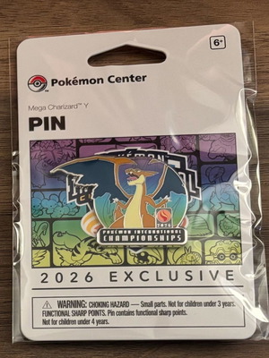 Pokemon EUIC 2026 International Exclusive pin Charizard Y sealed new