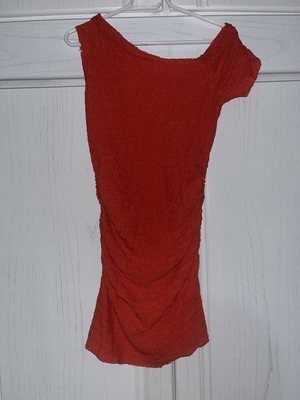 Zara red one shoulder dress size M like new