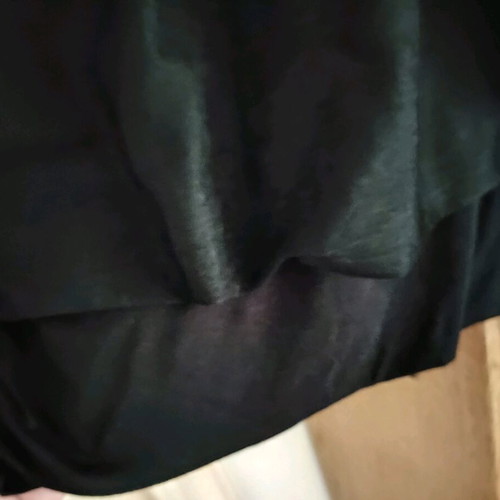 Shiny formal blouse small like new, black with sequins and lace