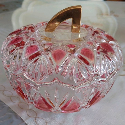 Vintage glass fondue pot like new, 12 cm height, 16 diameter