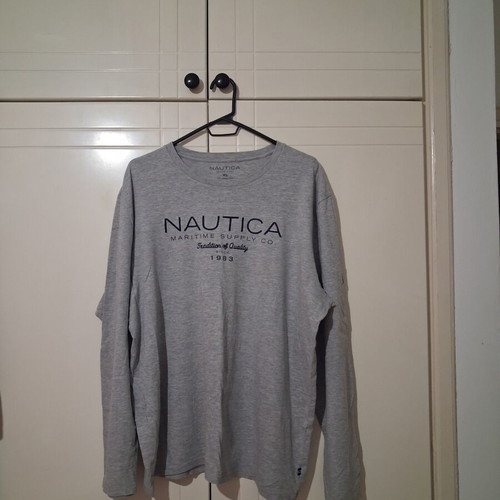 Nautica men's long-sleeve shirt grey XL like new