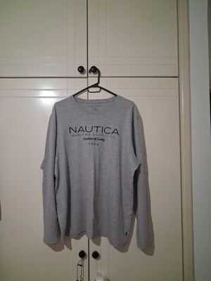 Nautica men's long-sleeve shirt grey XL like new