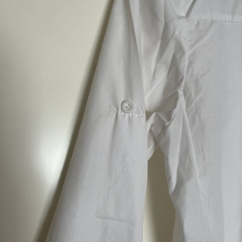 White shirt with pearls, size M