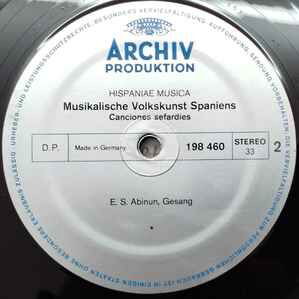 Hispaniae Musica Latin record used, folklore of Spain