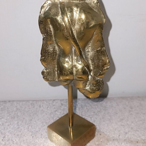 Decorative sculpture like new, signed, 17.5 cm height