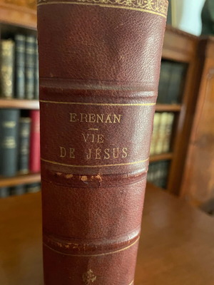 E. Renan Vie de Jesus μεταχειρισμένο βιβλίο δερματόδετο 1915