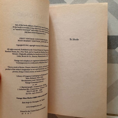 Revolutionary Road book like new, English paperback by Richard Yates