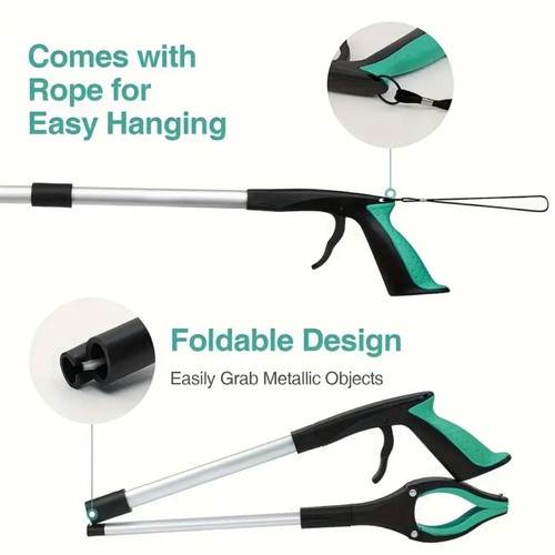 Aluminum folding grabber 81cm new with magnet